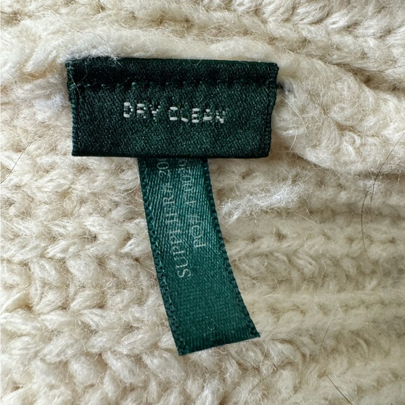 Ralph Lauren Faux Fur Collar Cream Wool Alpaca Knit Cardigan Sweater Size Med - Picture 15 of 16